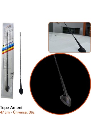 Markaonbir Zendar Y-235V Tepe Anteni Üniversal Düz 47 Cm (Fiber Tel) Br00250
