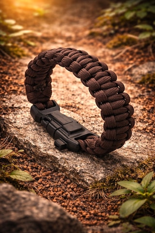 Dağcı Paracord Bileklik Kahverengi Diğer