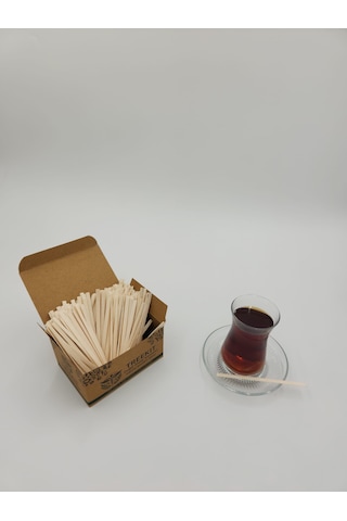 Ahşap Çay Karıştırıcı 3200 Adet 11 Cm Doğal Tek Kullanımlık Kahve Karıştırıcı Açık Ahşap