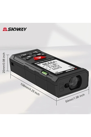 Besthome1 Dream011 Snwy Lazer Ölçer 100m 328.08 Fit Ekran Baloncuk Seviyesi Sürekli Ölçüm Profesyonel