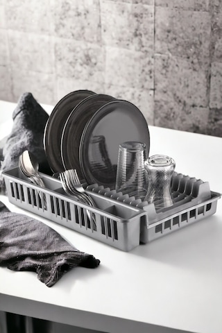 Tezgah Üstü Katlanır Bulaşıklık - Tabaklık - Kurutmalık Bulaşık Düzenleyicisi
