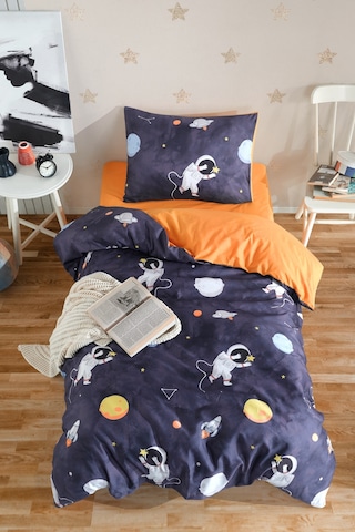 Kolay Ütülenir Nevresim Takımı Tek Kişilik Astron Lacivert