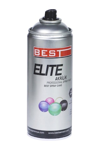 Best Elite Akrilik Sprey Boya 400 ML Mat Siyah