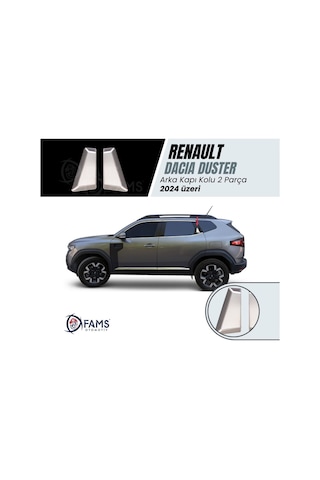 Renault Duster 2024 Üzeri Krom Arka Kapı Kolu 2 Kapı P. Çelik