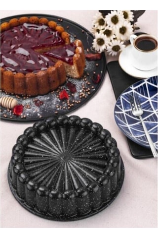 Granit Döküm Tart Kalıbı Siyah 26 Cm