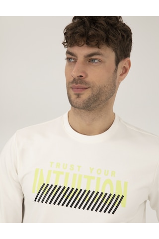 Pierre Cardin Erkek Ekru Sweatshirt 50262638-vr019 Ekru