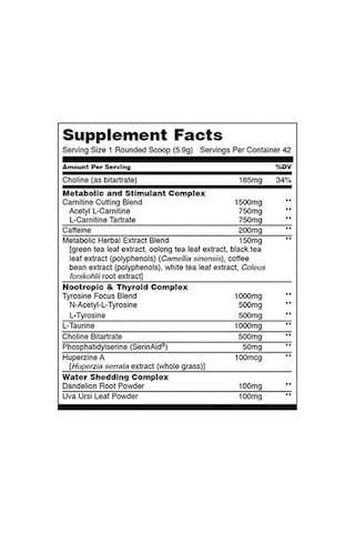 Universal Animal Cuts Ripped Powder Fat Burner 248 G