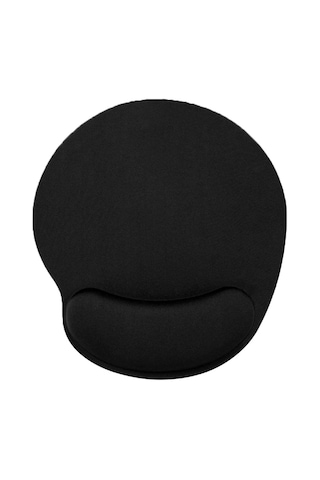 Tiger Track Siyah Bilek Destekli Ergonomik - Kaymaz Taban Mouse Pad 21 Cm 26 Cm