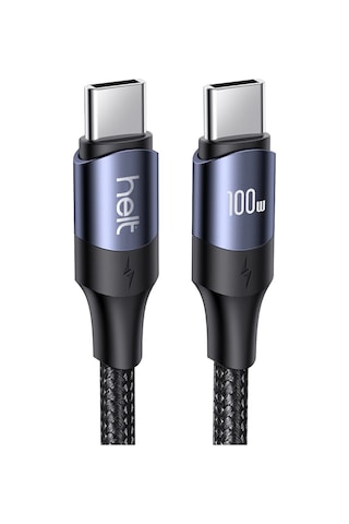Helt Ht-dc15 100w Pd İp Örgü 120 Cm Type-c To Type-c Şarj Ve Data