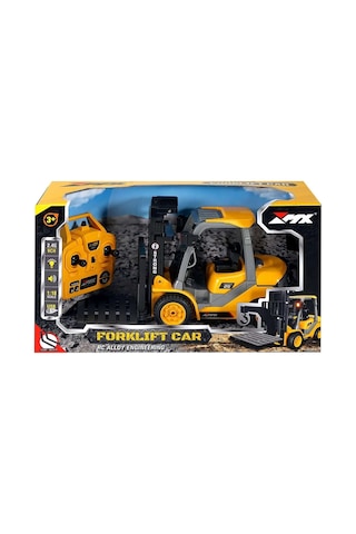 1:18 Ölçek Full Fonksiyonlu 9 Kanallı Uzaktan Kumandalı Şarjlı Işıklı Forklift 30 Cm sarı