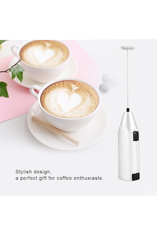 Kosona El Elektroniği Süt Köpürtücü, Çay-kahve Köpükleyici, Yumurta-çorba Karıştırıcı, Inox, 2xaa Pil, Gümüş Gümüş