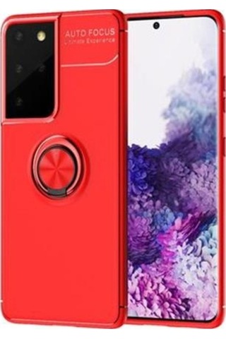 Galaxy S21 Ultra Kilif Yüzüklü Standli Kamera Korumali Kilif 562177900