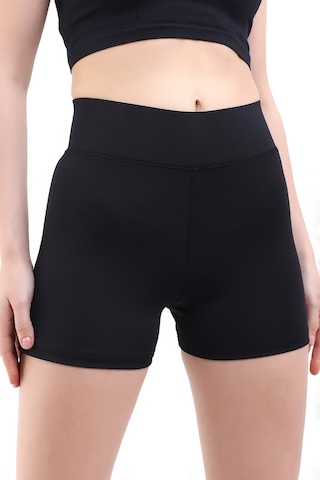 Winmoda34 Kadın Sporcu Boxer Mini Boy Korse Push-up Tayt Siyah