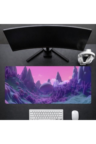 90x40 Cm Desenli Oyuncu Gaming Mouse Pad Kaymaz Kauçuk Taban Fare Altlığı Xxl Mousepad Landscape Serisi 03