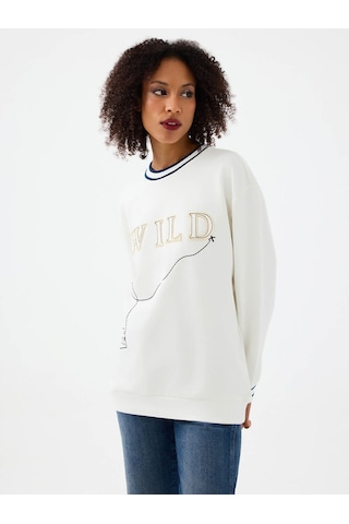 Loft Beyaz Kadın Sweatshirt Lf2040718 Beyaz