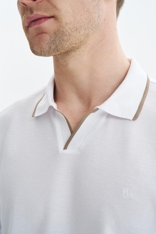 AR-MA Arma Erkek Regular Fit Basic % 100 Pamuk Pike Polo Yaka Tişört Y29374353802 Beyaz
