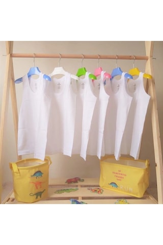 6'lı Paket %100 Pamuk Erkek Çocuk Atlet 001