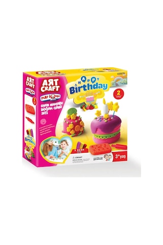 Doğum Günü Oyun Hamuru 150 Gr. - Oyun Hamuru Seti - Hamur Setleri - Hamur Kalıpları Çok Renkli