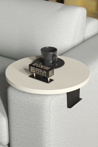 Yan Sehpa Ayarlanabilir Tepsi Dekoratif Modern Tepsi Krem