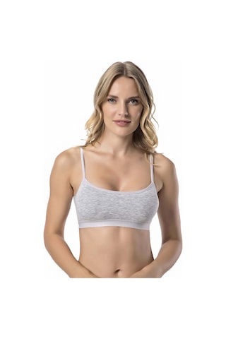 Kadın İp Askılı Büstiyer Sporcu Penye Yarım Atlet Sütyen Pedli - Siyah