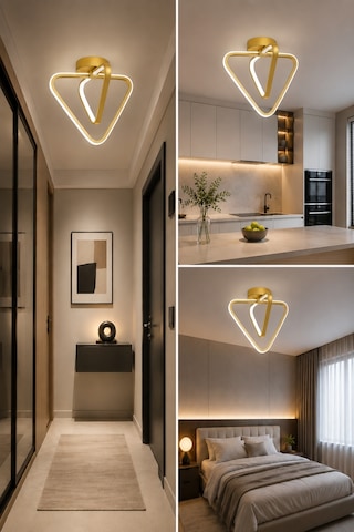 AvizeGO Urban Led Plafonyer Avize Beyaz Işık Eskitme