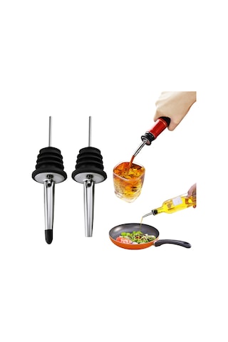 Ranyeek 304 Paslanmaz Çelik Şarap/yağ Döşatıcı, Sıvı Akış Kontrolü, Kauçuk Mantar Tıkanıklığı, Bar Ve Mutfak Aleti, Kapağısız Tip 1 Diğer