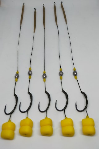Yüzen Çift Mısırlı Hazır Sazan Rig Takımı ( 5' Li Set)