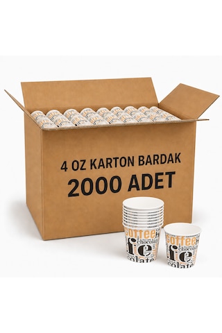 4 Oz Karton Bardak 2000 Adet Küçük Boy Kahve Çay Tadım Ve İkram Bardağı 120 Ml