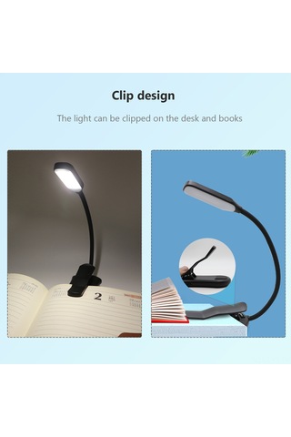 Youtek Kitap Işığı Usb Şarjlı - Dokunmatik Anahtar, 3 Seviye Parlaklık, Esnek Işık Tüpü, Gece Işığı Modu, 600mah Dahili Batarya Siyah