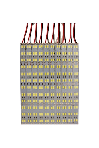 12v 5730 Çift Sıra Alüminyum Çubuk Led 144 Ledli Beyaz 1m