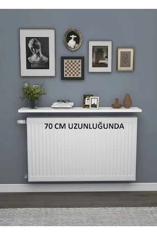 Beyaz Petek Üstü Dresuar Uçan Kitaplık Raf Düzenleyici Raf Model 70 Cm Duvara Monteli Beyaz