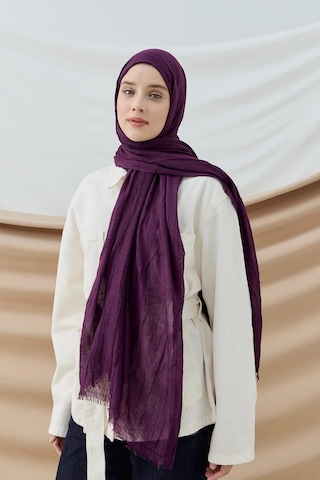 Deserto Fashion Bambu Şal Düz Renk-3560 Koyu Mor Deserto Fashion Bambu Şal Düz Renk-3560 Koyu Mor