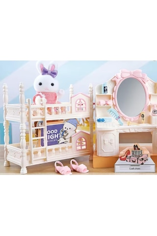 Tr Bay Dreamy Mini Tavşan Ranzalı Yatak Odası Oyun Seti Genel