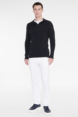 Ac&Co / Altınyıldız Classics Erkek Lacı Standart Fit Normal Kesim Polo Yaka Jakarlı Triko Kazak