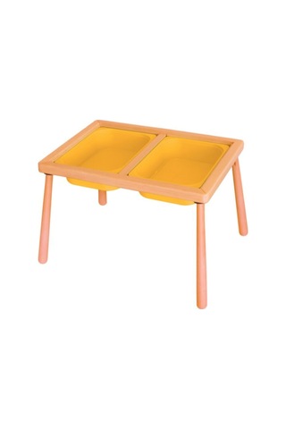 Woodnjoy Wood & Joy Doğal Ahşap Duyusal Çocuk Aktivite Masası Oyun Masası Ve Çocuk Çalışma Masası Ahşap