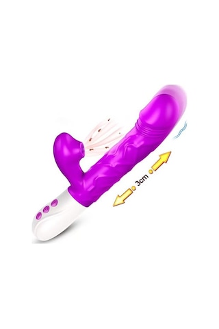 Lilitu Shop Usb Şarjlı 7 Klitoris Emiş Ve Hareketli Vibratör 1536