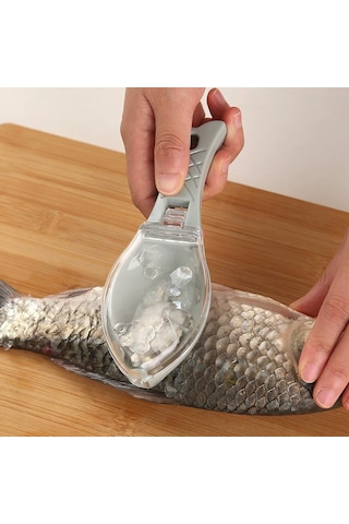 Plastik Balık Pulu Temizleyici Kazıyıcı Pratik Mutfak Aleti Beyaz