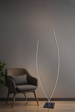 3 Renk U Model Led Avize Modern Düz Lamba, Yerden Aydınlatmalı, Enerji Tasarruflu Tavan Lambası 1