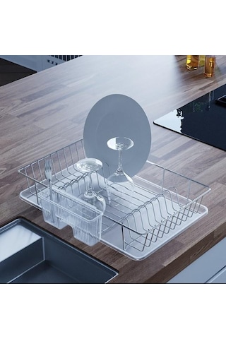 Geseus Home Tek Katlı Tabaklık Bulaşıklık Krom Kb003k Krom