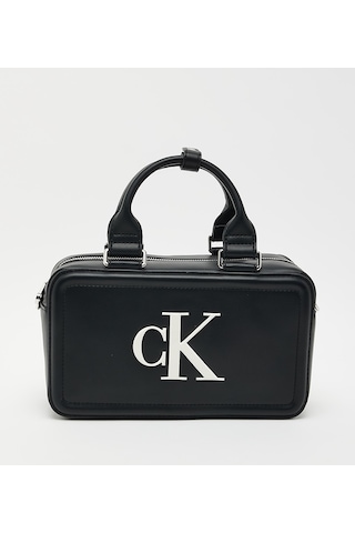 Calvin Klein Lv04f3411g3l2 Bold Ck Elongated Kadın El Çantası Siyah -Beyaz