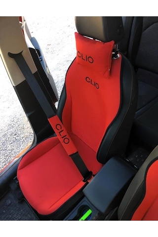 Renault Clio Nakışlı Ön İkili Oto Koltuk Minderi 2 Adet Boyun Yas