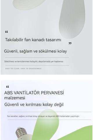 Altı Kanatlı Fan Işığı Yatak Odası Oturma Odası Işıklı Tavan Fanı