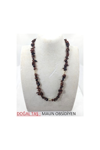 Şekilli Doğaltaş Kadın Kolye Çok Renkli-6