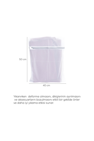 Porsima 3129 2li Çamaşır Yıkama Filesi Fermuarlı Bölmeli Yıkama Filesi Renkli