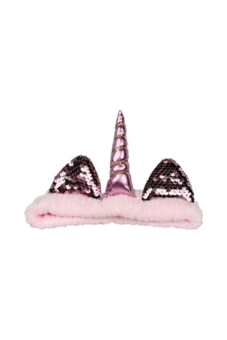 Unicorn Peluş Bandana Makyaj Saç Bandı Açık Pembe Pembe Boynuzlu Pembe