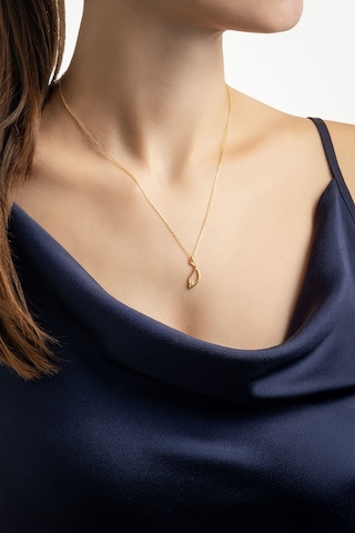 So Chic Mistik Balık 18 Ayar Sarı Altın Kaplama 45 Cm Gümüş Kolye Sarı