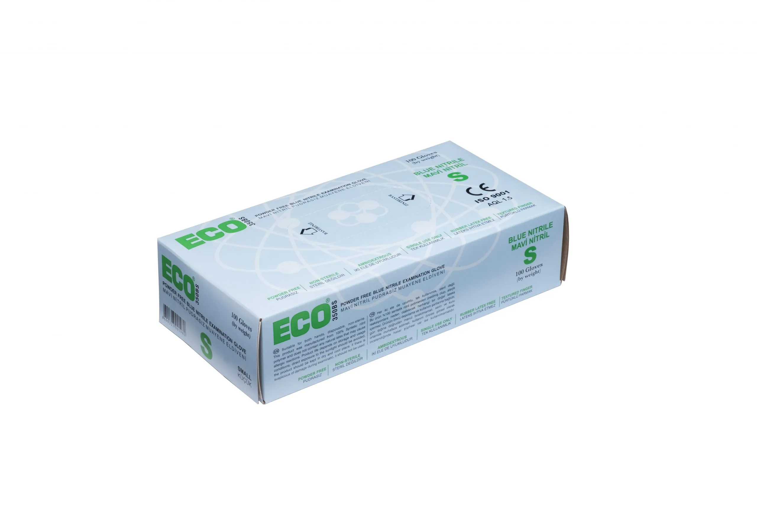 Eco Mavi Nitril Eldiven Small S