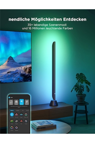 Govee Led Lightbar, 31 İnç Rgbıc Tv Işık Şeridi, 70-85 İnç Tv'ler İçin Tv Arka Işığı, Dekorasyon İçin Işık Çubuğu, Alexa Ve Google Assistant İle Çalışır, 2 Paket Siyah