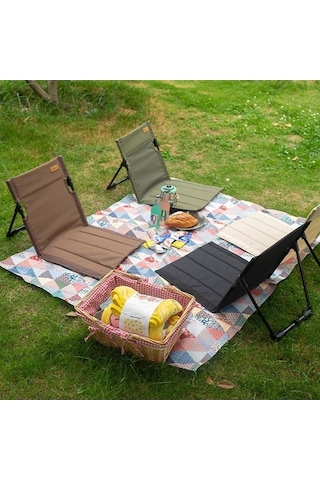 Pazly Katlanır Kamp Sandalyesi - Hafif Açık Veranda Bahçe Plaj Sandalyesi - Siyah Oxford Kumaş - Balıkçılık Koltuğu Siyah