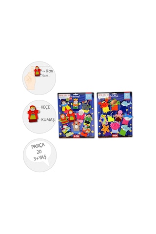 2 Set 20 Parça Tox Masal Kahramanları ve Deniz Canlıları Parmak